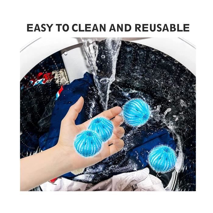 Boule Anti Poils Machine à Laver,Poils Animaux Nettoyage Outil, 24