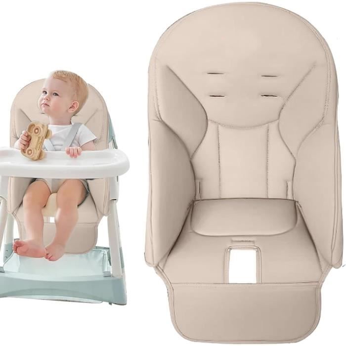 Housse de chaise haute en PU pour bébé, housse de chaise de cuisine, housse  de coussin de chaise haute, Beige, 1 pièce