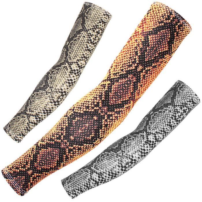 Manchon Bras - Tatouage Python - 2 pièces - Homme - Blanc - Respirant ...