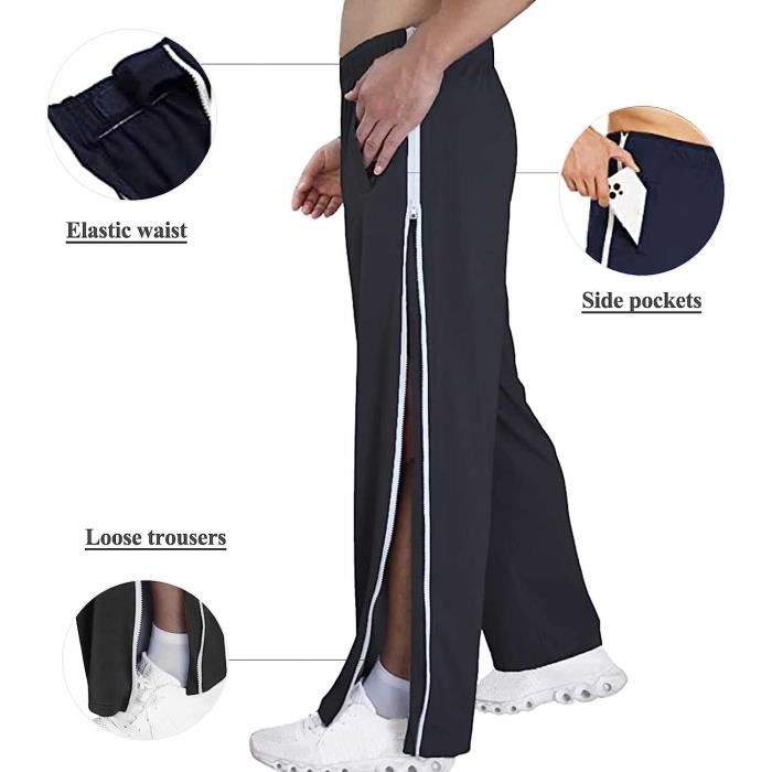 Cubinest Pantalon de jogging léger pour homme - Avec fermeture éclair -  Large pantalon de jogging - Pour l