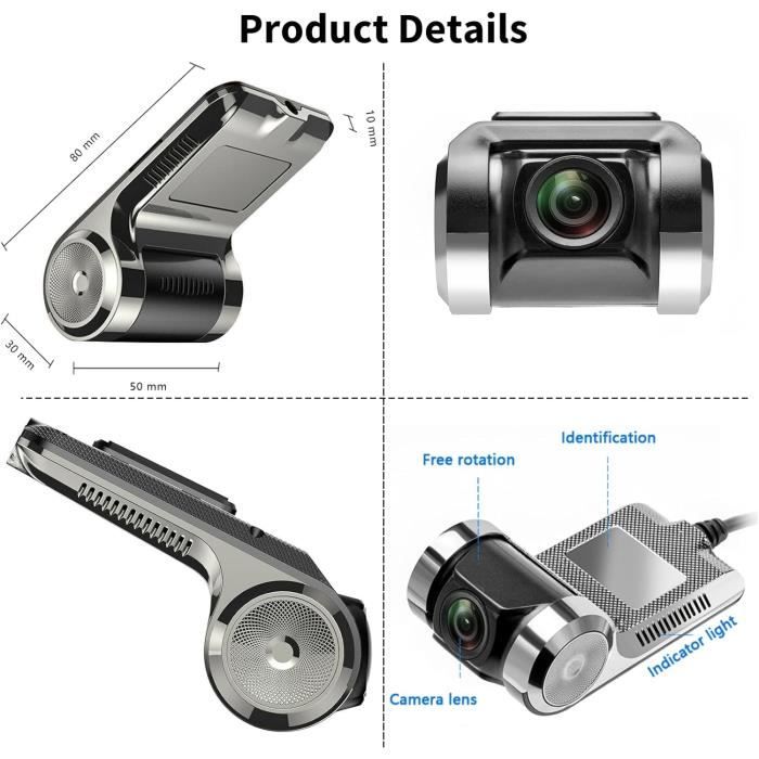 Hikity Kit Telecamera Posteriore AHD 1080P 7” Monitor IPS E DVR – Visione Notturna, Impermeabile IP68 E Griglie Regolabili