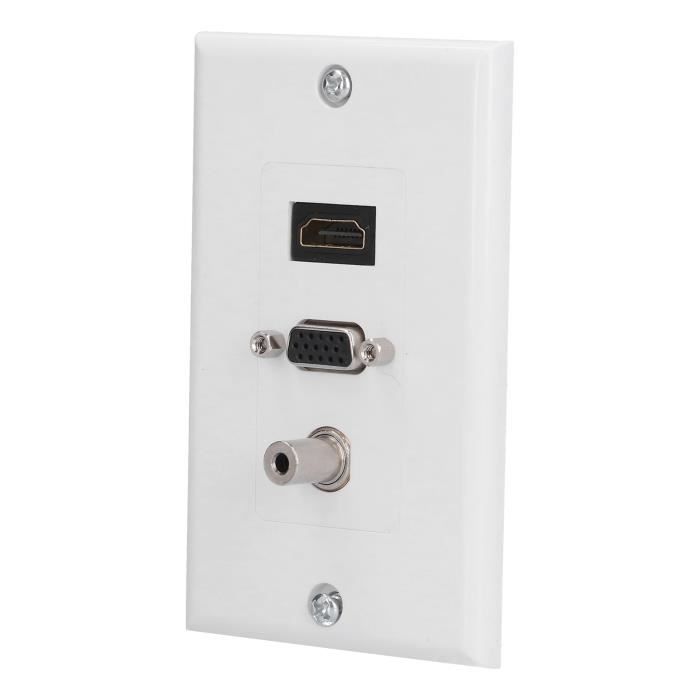 YOSOO Video Wall Socket, 3.5mm F Connector Composite Video Panel for ...