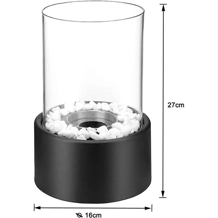 Cheminée De Table Extérieure Cheminée De Table Bio éthanol - Rectangle Acier Inox Et Verre Pour Intérieur/extérieur Cheminée Ethanol