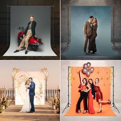 Support Toile De Fond 213 X 300 Cm, Kit Support Fond Photo Réglable, En Acier Au Carbone, Portable, Mobile Avec Roulettes, Pour Écran De Projection Mariage Studio Photographie Exposition | FR