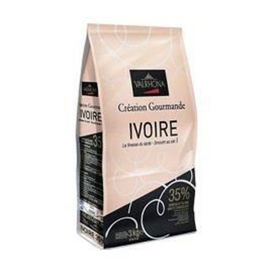 Ivoire 35 % 1kg - Chocolat blanc de couverture Valrhona