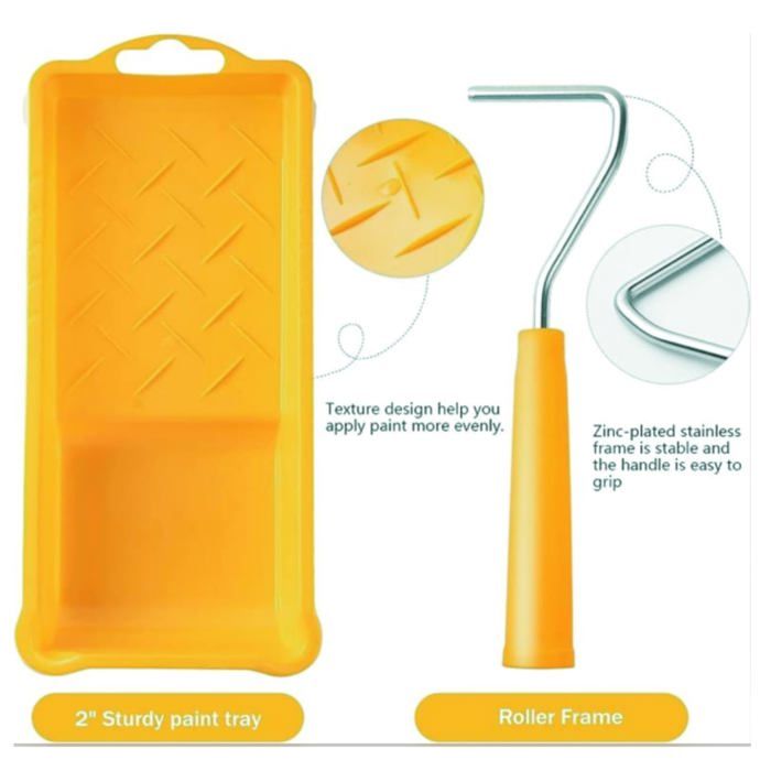 Lot de 12 rouleaux de peinture de 10 cm - Mini rouleau de peinture