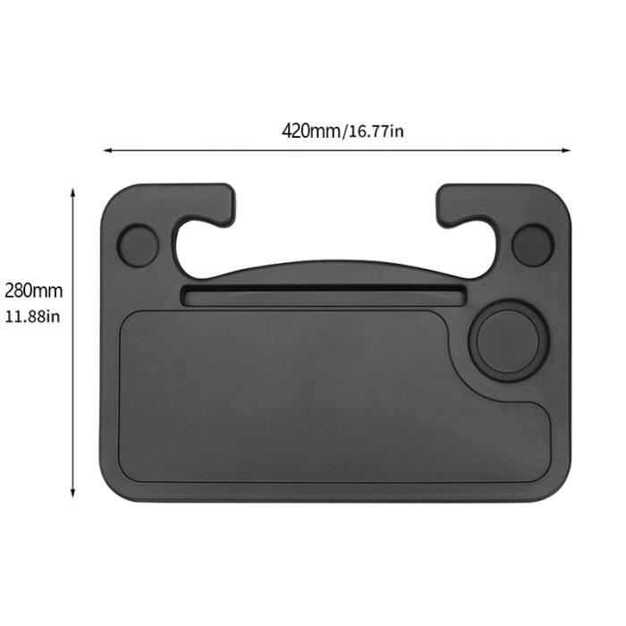 Plateau Pliable Pour Siège Arrière De Voiture Portable Pour Nourriture Dîner Boisson Et Ordinateur Portable, Plateau De Volant De Voiture Suspendu (Amélioré