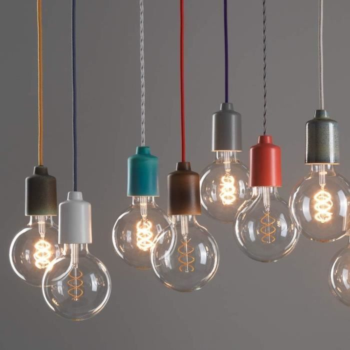 KLARTEXT Lumière Portalampada In Porcellana 60W - Colore Corallo Opaco, Attacco E27, Fatto A Mano
