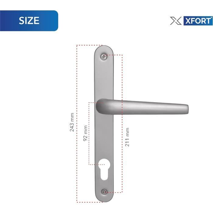 Poignée De Porte Réfrigérateur MONTERAL Longueur 205 Mm - Compatible C00312114 Pour Indesit, Whirlpool, Ariston - Garantie 10 Ans