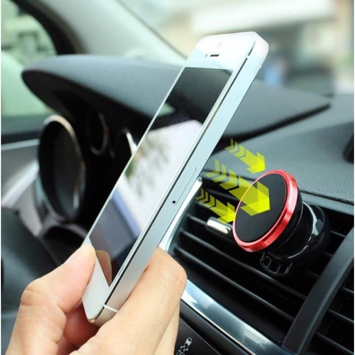 WE Support Universel Telephone Voiture Fixation Grille d'Aération Support  Portable avec Rotation 360° pour iPhone X/8/7/6,Samsung S8/S7, Huawei