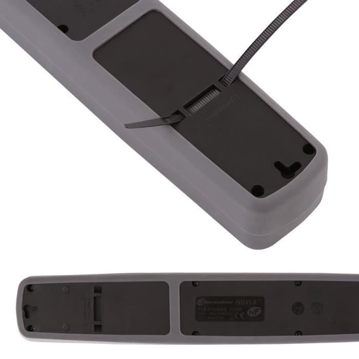 Electraline Gummy 35619 Bloc Multiprise 5 prises et 2 USB avec interrupteur  - couverture en silicone antidérapant - câble 2 mt - Cdiscount Bricolage
