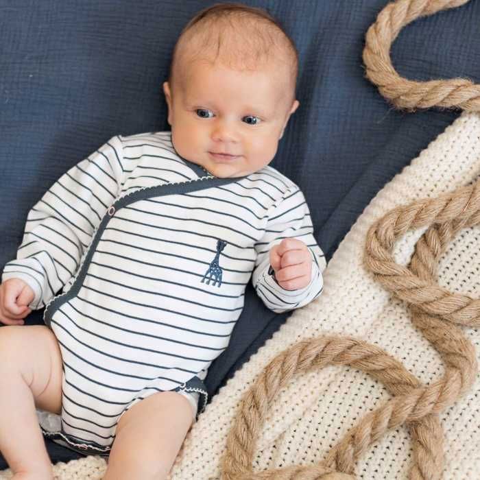 Body Bébé Fille Sophie La Girafe - Taille 1 Mois - Rose - Coton Doux, Ouverture Pression Avant