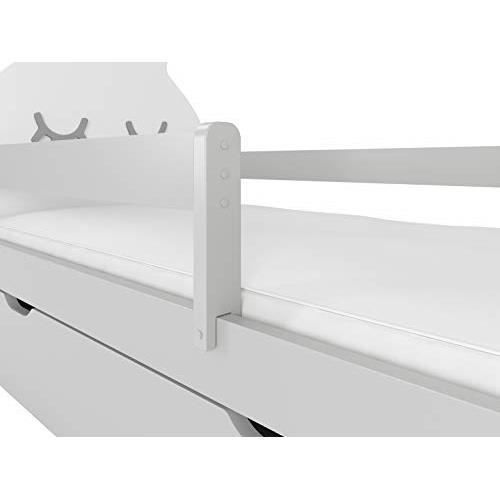 Lit Enfant avec Matelas NeedSleep® lit Enfant avec Barriere, 70x140, tiroir sous lit, lit avec Rangement