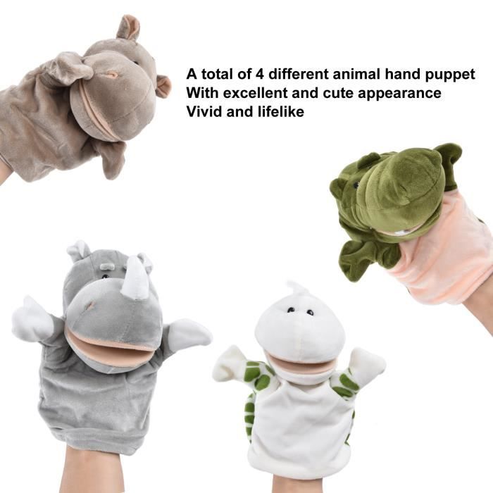 Marionnettes à main pour animaux SALUTUYA - Bouche mobile et