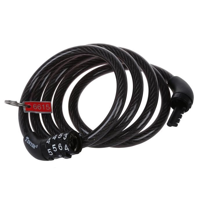 Cable antivol antivol poussette combinaison cadenas de vélo casque de vélo  serrure vélo serrure à combinaison vélo câble de v[583] - Cdiscount Sport