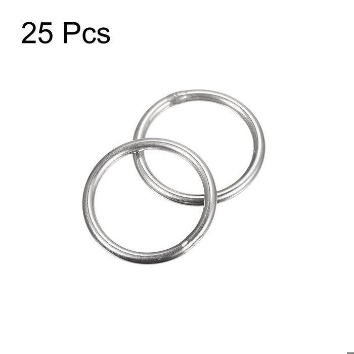 20 Anneaux Soudés Inox 304 - 30mm Diamètre Extérieur, 3mm Épaisseur