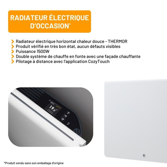 Radiateur électrique à inertie sèche FONTE écran LCD 1500W MAUNA