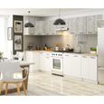 Meuble de cuisine - AKORD - OLIWIA - Blanc - 2 portes - Façade Béton - 80x30x58 cm-3