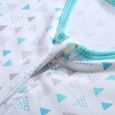Couverture emmaillotage été en coton pour bébé - sans manches - 3-12 mois - Bleu-3