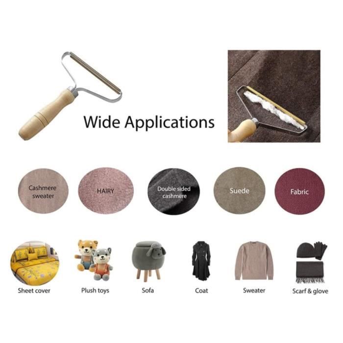 Brosse vêtement blanche anti bouloche / poil