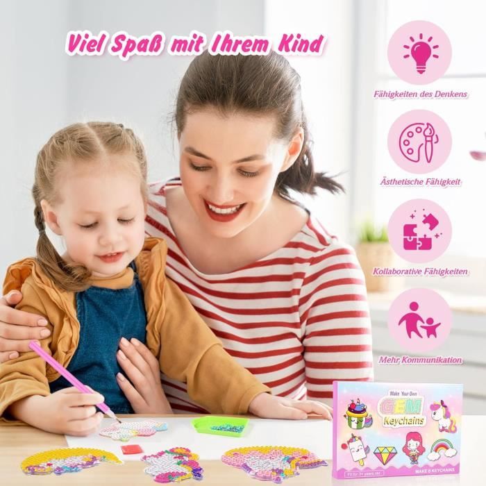 Kit de Peinture Diamant 5D : Coin des Biscuits Licorne & porte-clés