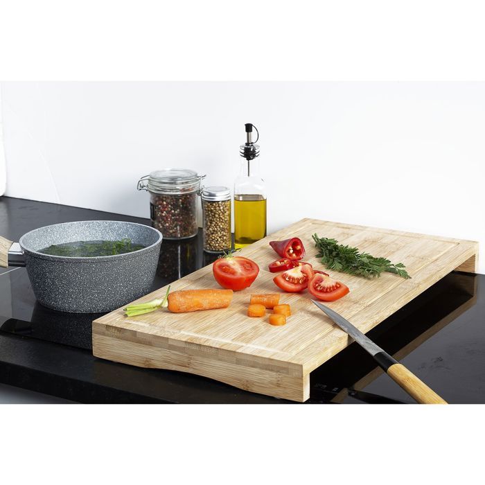 Planche A Decouper Avec Bac Planche Bambou 3 Bac De Cuisson En Innox Inclus Planche A Decouper