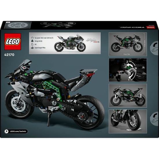 LEGO Technic 42170 La Moto Kawasaki Ninja H2R, Idée Cadeau pour Enfants