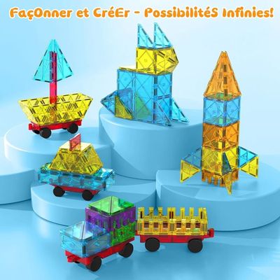 Goody King – 300 Pièces Magnétiques – Aventure En Forêt – Camp, Animaux, Maisons – Jeu éducatif STEM Dès 4 Ans