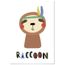 Panorama Poster Pour Chambre D Enfants Animaux Raton Laveur 50x70cm Imprimee Sur Poster 250gr Decoration Murale Chambre Enfant Cdiscount