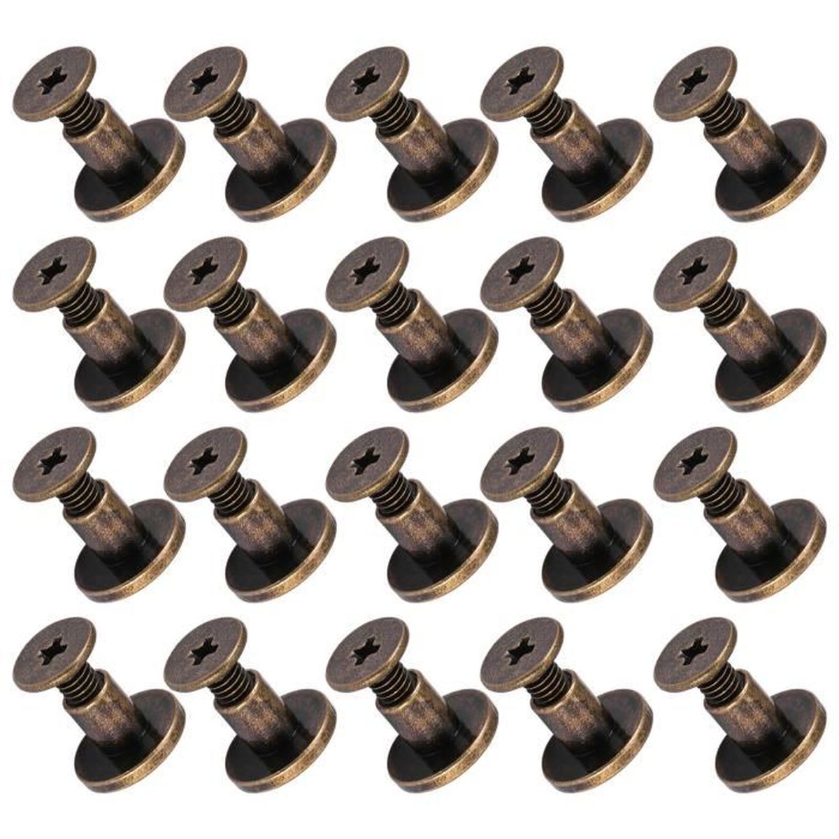 Lot De 50 Rivets En Cuivre Tête Plate - Diamètre 5/32" (tige) Et 15/32" (tête) - Neuf