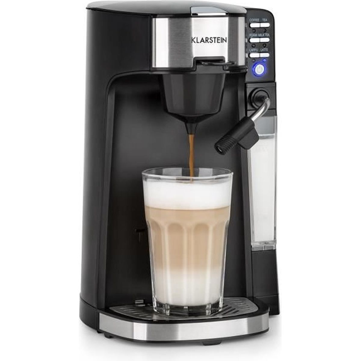 Klarstein Baristomat Machine à café & thé automatique 1435W Cafetière avec 6 programmes