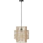 Suspension - ATHM DESIGN - LEORA - Abat-jour Rotin - Couleur Beige - E27