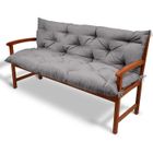 BEAUTISSU HOME STYLE Beautissu Coussin banc Flair BR 150x50x50cm - Gris clair - Coussin pour banc de jardin, terrasse, balcon