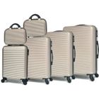 CELIMS FRANCE CELIMS - Set Valise 6 Pièces | Petite Valise + Valise Cabine + Valise Moyenne + Valise Grande Taille + 2x Vanity | ABS | Champagne