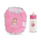 Bavoir - Corolle - Bavoir Rose et Biberon Magique - 36/42 cm - Biberon magique - Biais fleuri