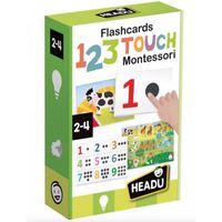 Jeu éducatif - HEADU - Flashcard 123 touch montessori - Mixte - 3 ans et plus - Autocorrectif