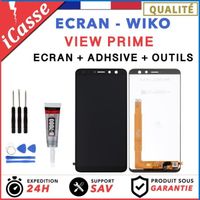 ECRAN LCD + VITRE TACTILE pour WIKO VIEW PRIME NOIR + OUTILS + ADHESIVE