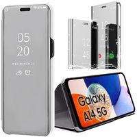 Coque pour Samsung Galaxy A14 4G/5G Protection Avant et Arrière Smart View Souple - Argenté