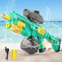 Pistolet à eau électrique jouets pour Enfants,Portée de 32 Pieds avec Grande Capacité,Vert