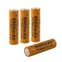 4pcs 3.7V 18650 9900mAh batteries rechargeables Li-ion pour lampe de poche ou gadgets électroniques