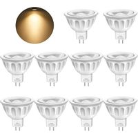 6 Ampoules LED GU5.3 MR16 5W - Blanc Chaud 2700K (Non Dimmable)