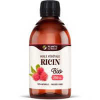 Huile de RICIN Bio - 250 ml - Cosmos Organic - Planète au Naturel - 100% Naturelle et Pressée à froid - Peau, cheveux, cils, barbe
