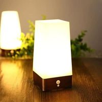 Ywei Lampe Table Chevet LED Sans Fil Capteur PIR détecteur de mouvement Lampe Couloir Table LED Veilleuses