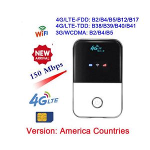 MODEM - ROUTEUR Version Amérique - Routeur de carte SIM USB de voiture, batterie 2100mAh, point d'accès WiFi 4G, modem de rés