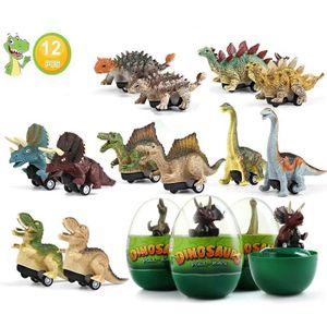 VOITURE - CAMION Voitures Dinosaure Pull-Back Jouet - Dinosaures Jouet Enfant 3 à 8 ans - Cadeau Noel Pâques Anniversaire -12PCS 12pcs