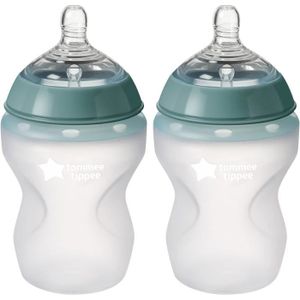BIBERON  Kits De Biberons - Tommee Tippee Closer To Feel Silicone Bottles Slow Breast-like Teat With Anti-colic Valve Stain And Odour Re