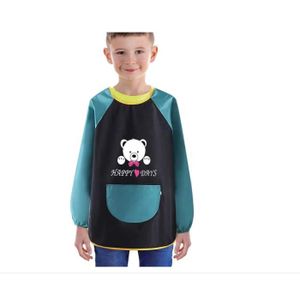 MIVAIUN 3 Pcs Tablier Enfant Peinture Blouse Protection Peinture Manches Longues 3-8 Ans