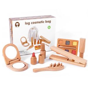MAQUILLAGE Blanc - Coffret de jouets de beauté en bois, Boîte à outils en bois avec clés, Vis et écrous, Ensemble de jeu