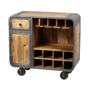 Petit Meuble Bois Metal Sur Roulette Achat Vente Pas Cher