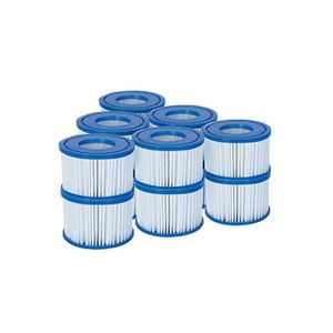 SPA COMPLET - KIT SPA Cartouche filtrante Taille VI Standard : lot de 6 x 2. Standard: 6 x Twin Pack (12 Filters) blanc et bleu